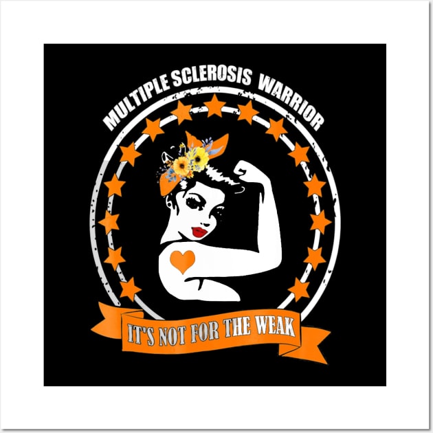 sclerosis multiple awareness warrior gift support fit Wall Art by aaltadel